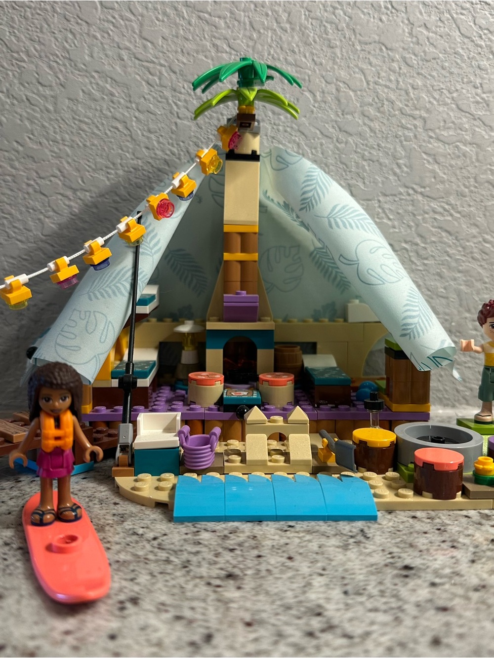 Lego Friends Teal, Blue, Pink & Tan Beach Hut Playset